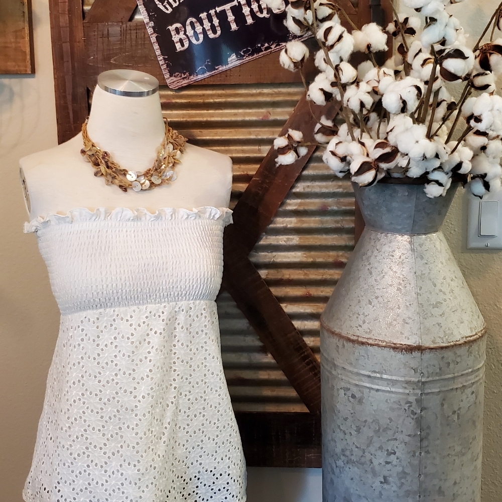 Express White Strapless tank - Picture 1 of 4